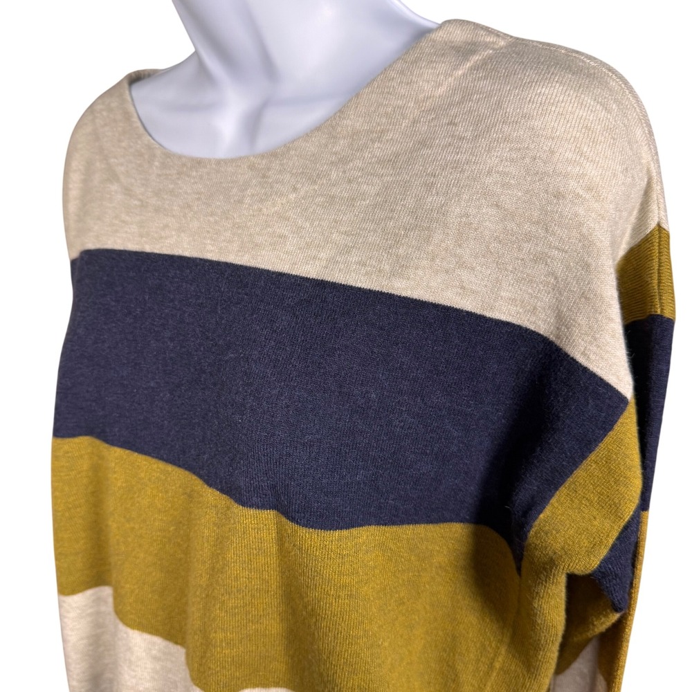 Striped Knit Sweater XL Rugby Blokette‎ Bloke Light Academia Preppy Colorblock
